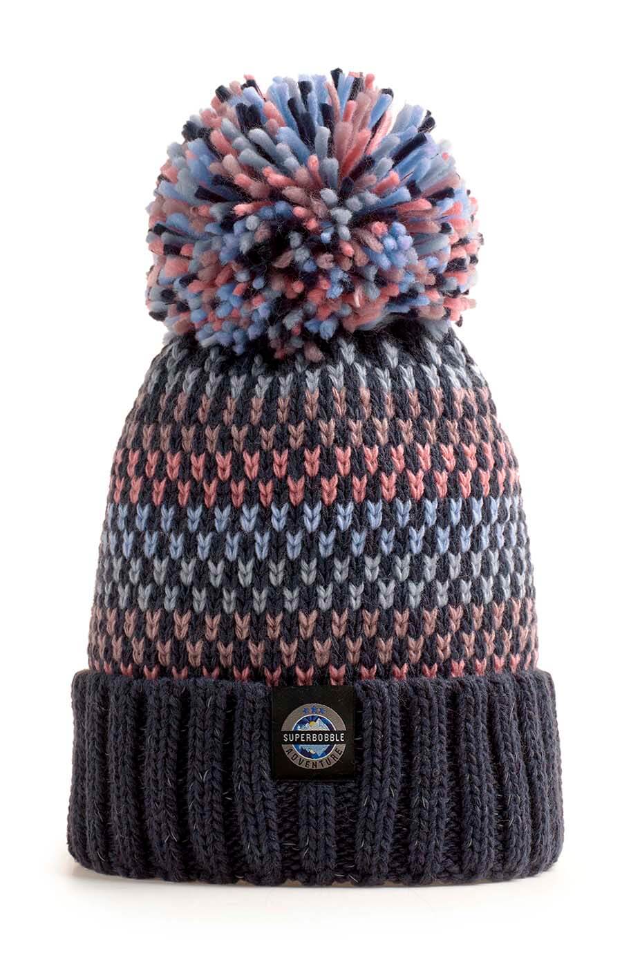 Pink Saphire Nordic Super Bobble Hat