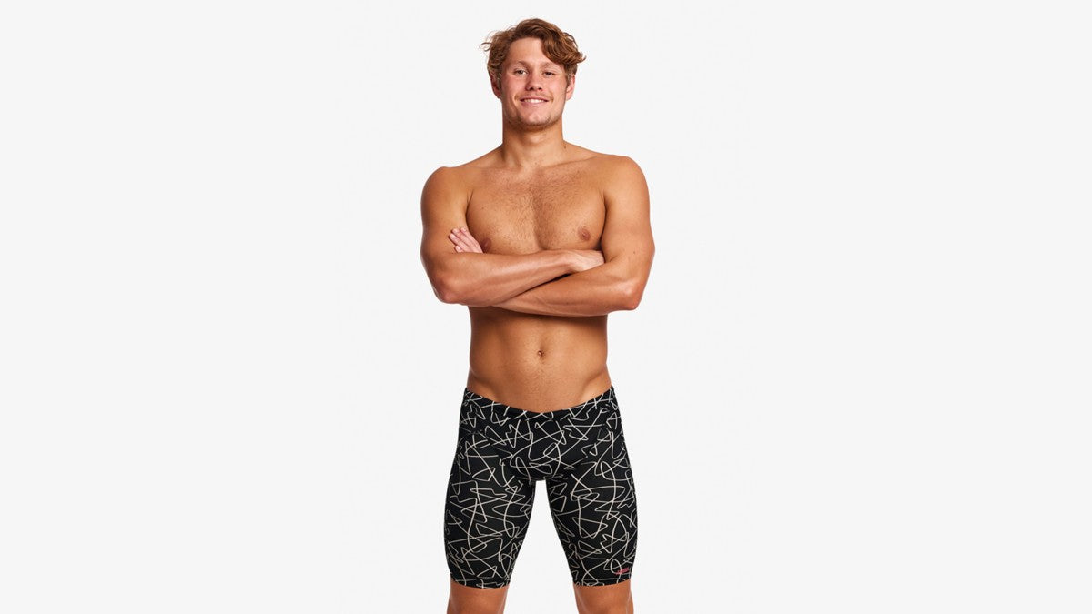 Funky Trunks Mens Training Jammers - Texta Mess