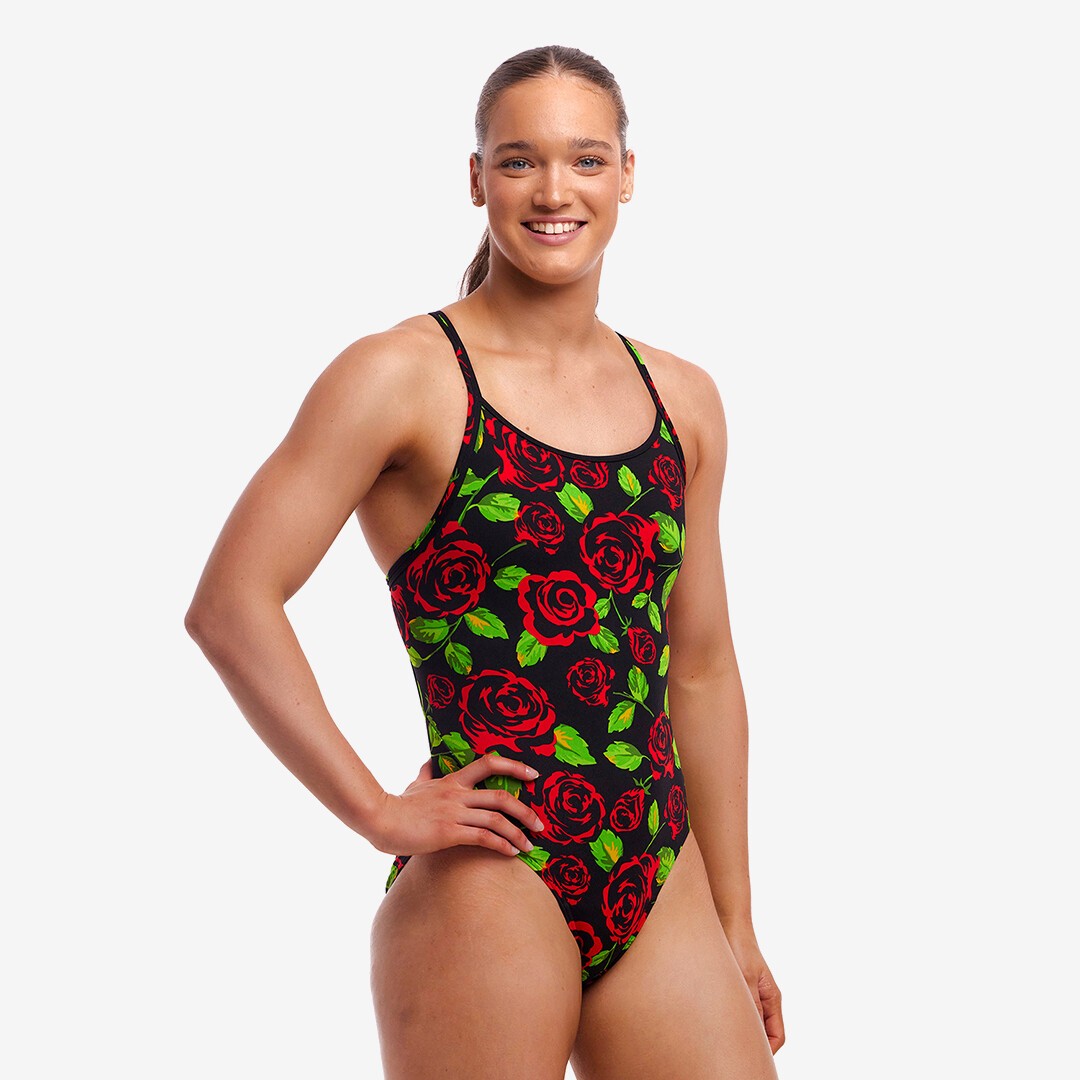 Funkita Diamond Back One Piece - Black Rose