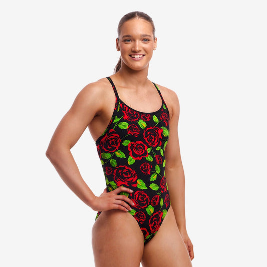 Funkita Diamond Back One Piece - Black Rose