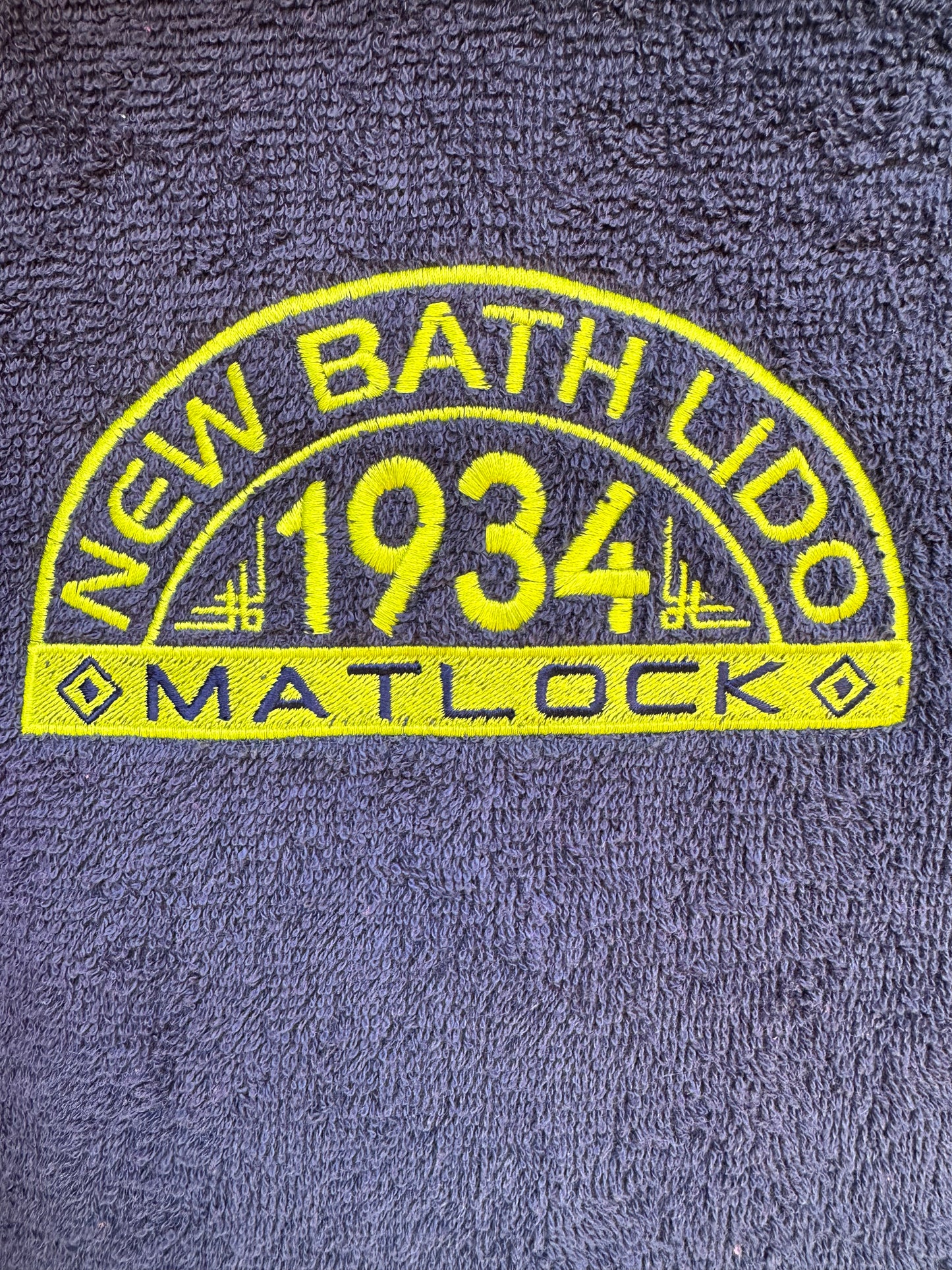 Navy Towelling Poncho 1934 Branded