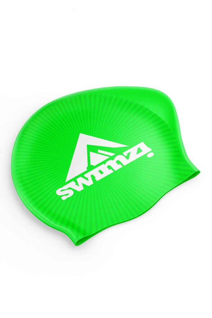 Swim Cap by Swimzi - Lime Green Sunrise Long Hair