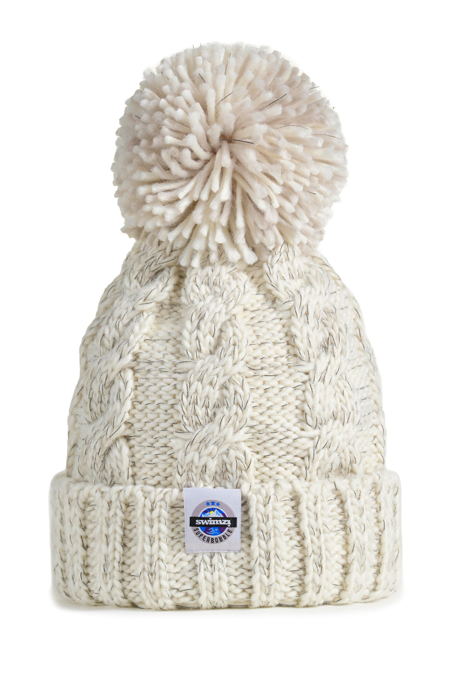 Arron Oatmeal Cable Reflective – Super Bobble Hat