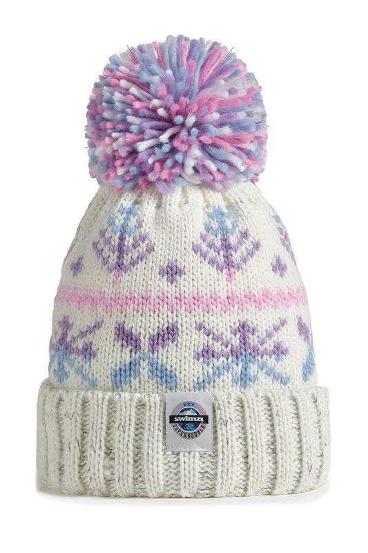 Fair Isle Winter Nordic Reflective – Super Bobble Hat