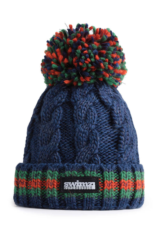 Navy Cable Reflective – Super Bobble Hat