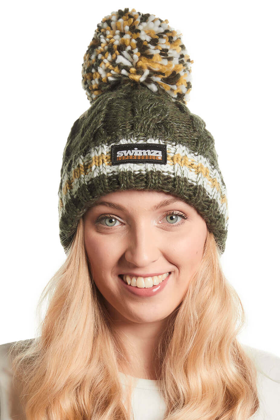 Deep Forest Cable Knit Reflective – Super Bobble Hat