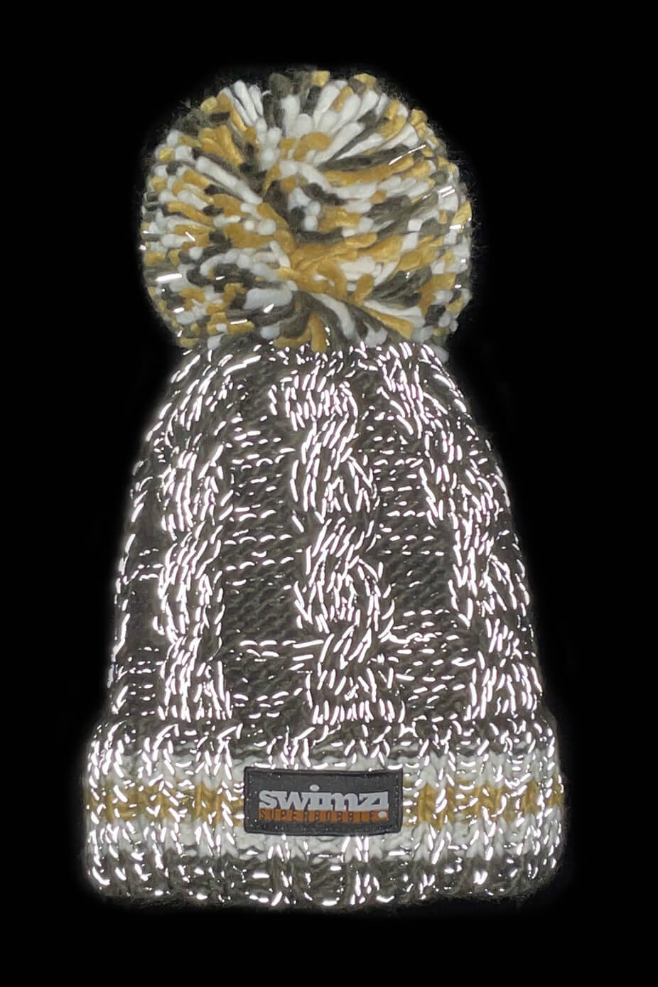 Deep Forest Cable Knit Reflective – Super Bobble Hat