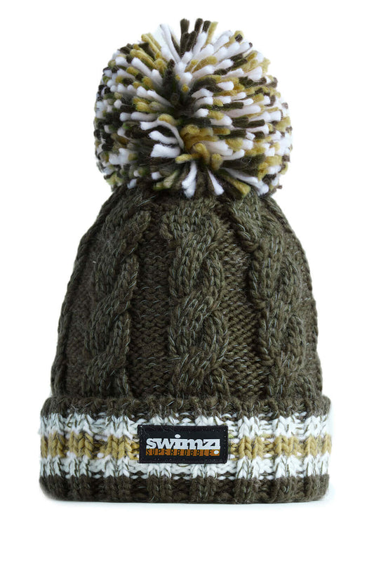 Deep Forest Cable Knit Reflective – Super Bobble Hat