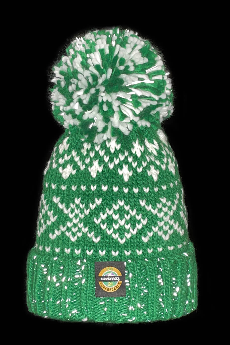 Emerald Nordic Knit Reflective – Super Bobble Hat
