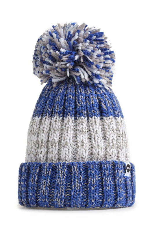 Royal Blue & White Reflective – Super Bobble Hat